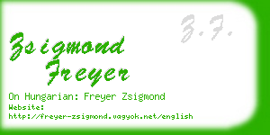 zsigmond freyer business card